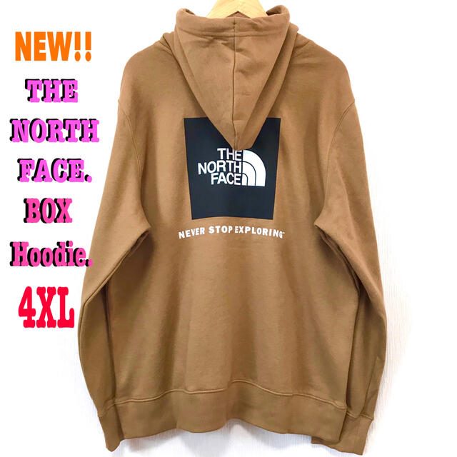 THE NORTH FACE(ザノースフェイス)の超ビッグ ♪ 4XL相当 新品 ノースフェイス BOX パーカー U.BROWN メンズのトップス(パーカー)の商品写真