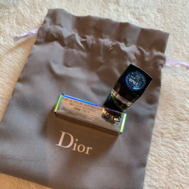 Dior(ディオール)のDIOR ミニマキシマイザー & ミニリップ & 巾着 コスメ/美容のベースメイク/化粧品(リップグロス)の商品写真
