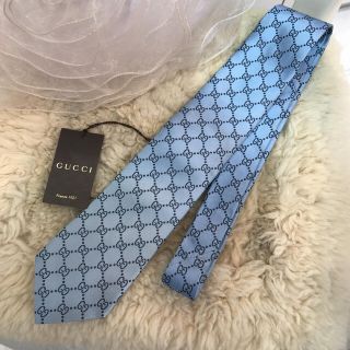 グッチ(Gucci)の☆ケン様専用☆GUCCI グッチ ネクタイ GG柄 ライトブルー(ネクタイ)