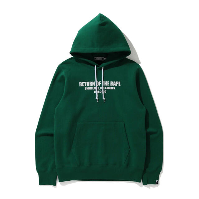 BAPE UNDEFEATED PULLOVER HOODIE　黒　XL