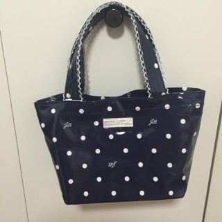 ジルスチュアート(JILLSTUART)の新品!! ネイビードットバッグ(ハンドバッグ)