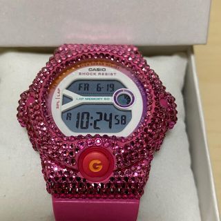 カシオ(CASIO)のベビージー デコBABY-GスワロフスキーデコレーションBG-6903-4BJF(腕時計)