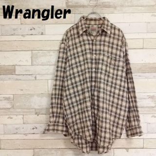 ラングラー(Wrangler)の【人気】ラングラー チェック柄 ネルシャツ イエロー×グリーン サイズL(シャツ)