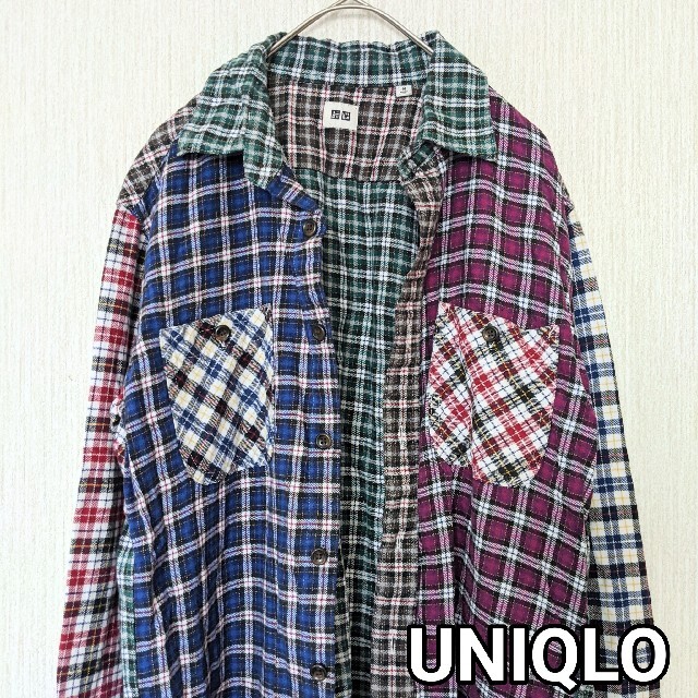 UNIQLO(ユニクロ)のUNIQLO　メンズ　チェックシャツ　Mサイズ メンズのトップス(シャツ)の商品写真