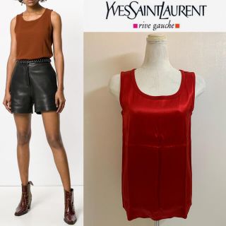 サンローラン(Saint Laurent)のYVES SAINT LAURENT 90s フランス製 レーヨンタンクトップ(タンクトップ)