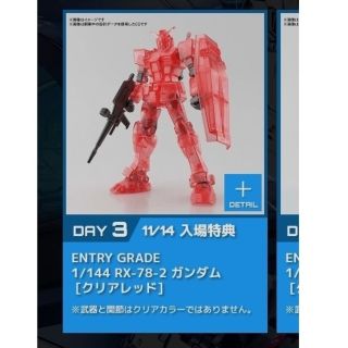 バンダイ(BANDAI)のガンプラEXPO2020 エントリーグレードガンダム クリアレッド(プラモデル)