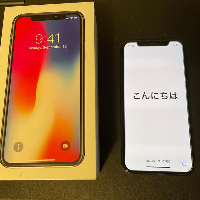 スマホ/家電/カメラ美品 iPhone x 64GB スペースグレー ドコモ SIMフリー