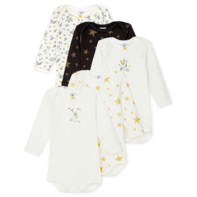 PETIT BATEAU(プチバトー)のmimmi様専用♡24mプチバトー ノエルコレクション プリント長袖ボディ5枚組 キッズ/ベビー/マタニティのベビー服(~85cm)(肌着/下着)の商品写真