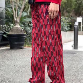 ニードルス(Needles)のTrack Pant - Poly Jacquard (Arrow/Red)(ジャージ)