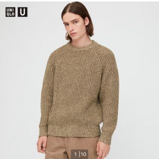 ユニクロ(UNIQLO)のライトウェイトローゲージクルーネックセーター　UNIQLO U (ニット/セーター)