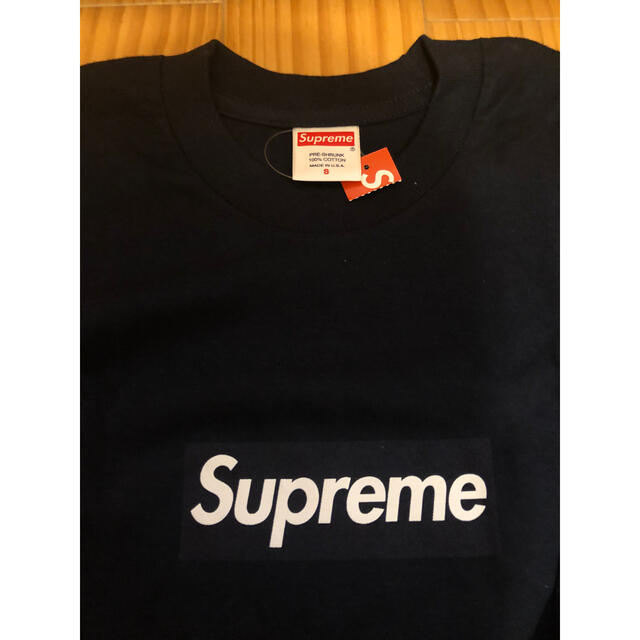 Supreme(シュプリーム)のネイビー　20AW Supreme BOX LOGO L/S Tee  メンズのトップス(Tシャツ/カットソー(七分/長袖))の商品写真