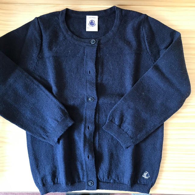 PETIT BATEAU(プチバトー)の3ans95cm プチバトー カーディガン ネイビー キッズ/ベビー/マタニティのキッズ服女の子用(90cm~)(カーディガン)の商品写真