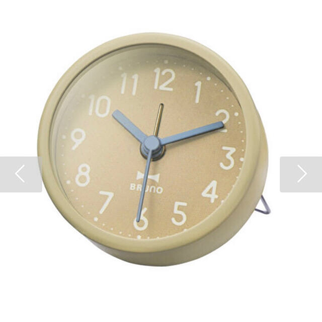 BRUNO ラウンドリトルクロック イエロー 置き時計 置時計 ミニ時計 時計 インテリア/住まい/日用品のインテリア小物(置時計)の商品写真