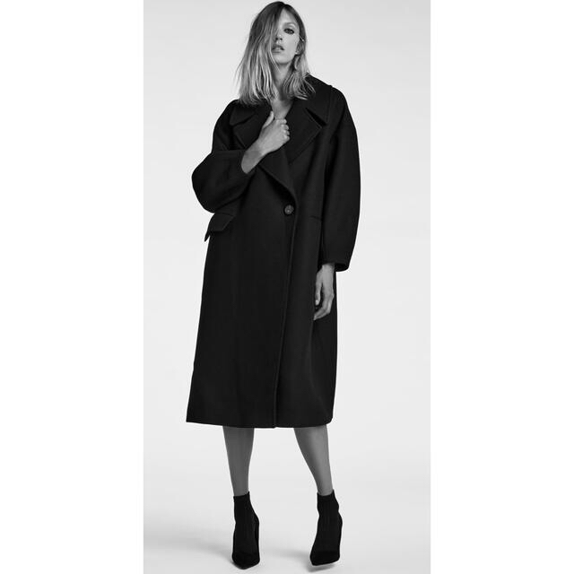 ZARA(ザラ)のZARA ウールオーバーサイズコート レディースのジャケット/アウター(ロングコート)の商品写真