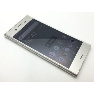 ソニー(SONY)のSIMフリー au XPERIA XZ1 SOV36 シルバー◆美品◆351(スマートフォン本体)