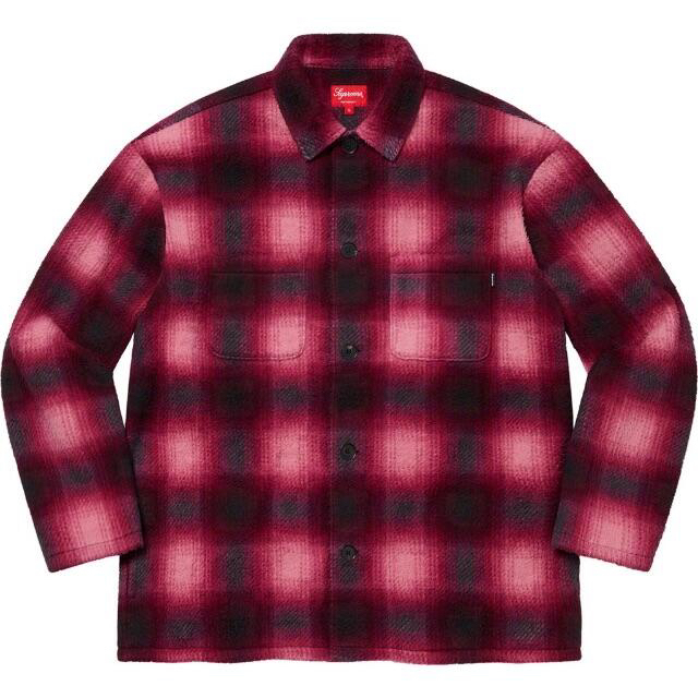 Supreme Shadow Plaid Fleece Shirt MRedSIZE