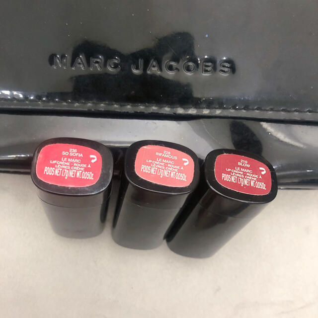 MARC JACOBS(マークジェイコブス)のMARC JACOBS 口紅　化粧バッグ　セット コスメ/美容のベースメイク/化粧品(口紅)の商品写真