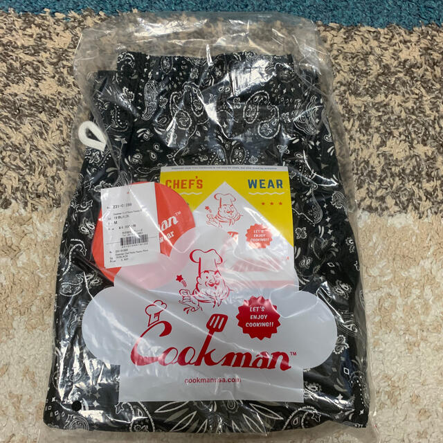 Cookman クックマン シェフパンツ  ペイズリー ブラック バンダナ柄 メンズのパンツ(ワークパンツ/カーゴパンツ)の商品写真