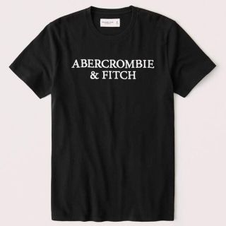 アバクロンビーアンドフィッチ(Abercrombie&Fitch)の新品★アバクロンビー&フィッチ 刺繍ロゴ入りTシャツ ブラック/S(Tシャツ/カットソー(半袖/袖なし))