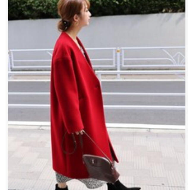 NOBLE メルトンノーカラーコート 新品-