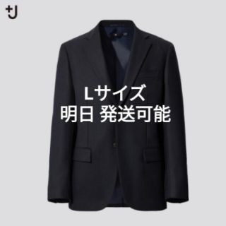 ユニクロ(UNIQLO)のユニクロ +J ジルサンダー ウールテーラードジャケット Lサイズ　ブラック(テーラードジャケット)