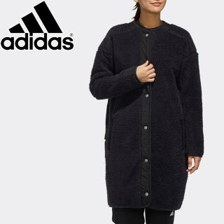 アディダス(adidas)の新品　adidas アディダス レディース　S2S ボア ロングコート　黒(ロングコート)