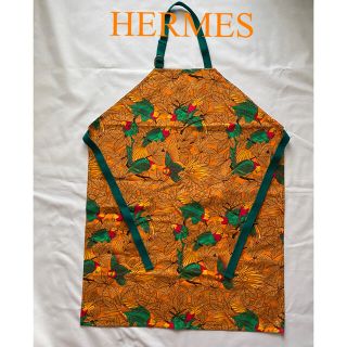 エルメス(Hermes)のHERMES 鮮やかなコットンエプロン(ひざ丈ワンピース)