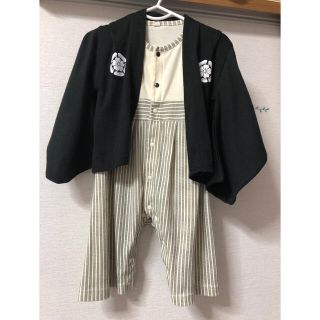 男の子 袴田　はかまロンパース　80サイズ(ロンパース)