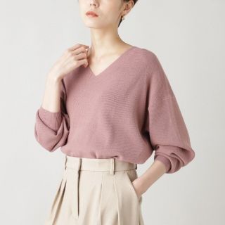 エヌナチュラルビューティーベーシック(N.Natural beauty basic)の【新品・未開封】アゼフォルムニット　ピンク(ニット/セーター)