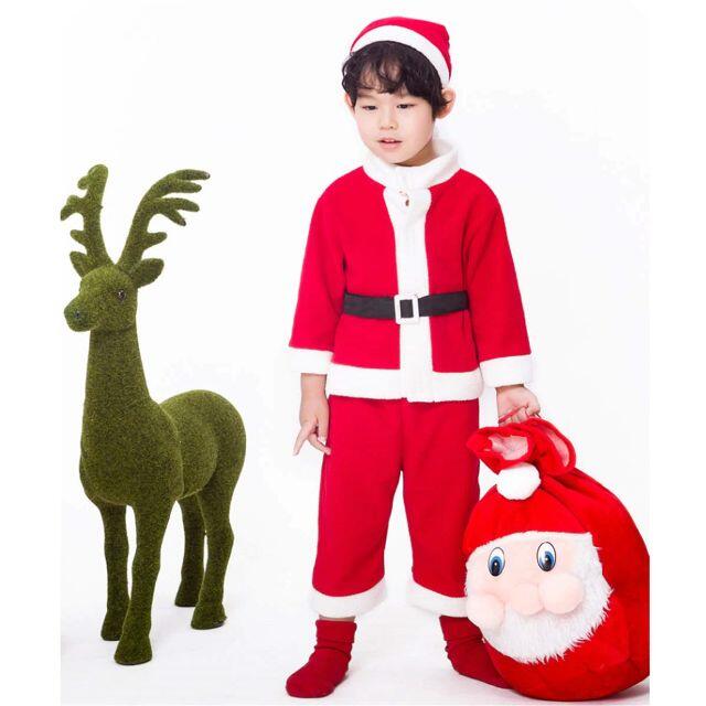 キッズ　男の子　サンタ　コスプレ　クリスマス キッズ/ベビー/マタニティのキッズ服男の子用(90cm~)(ニット)の商品写真