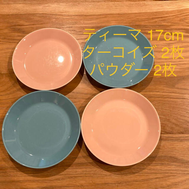 iittala Teema イッタラ ティーマ ターコイズ&パウダー 4枚