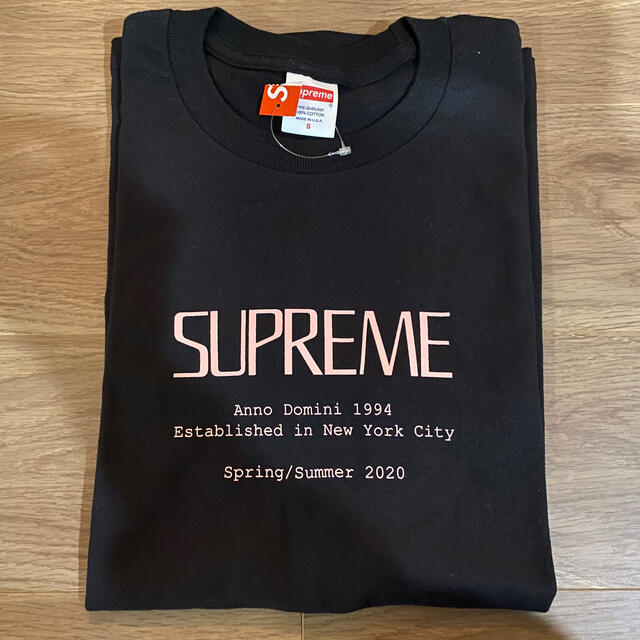 【S】SupremeシュプリームロゴTシャツ黒新品未使用半タグ付き