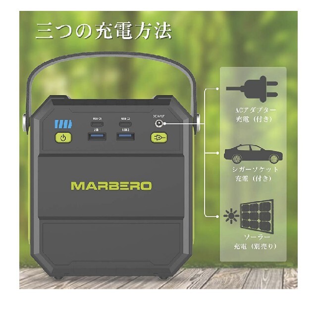 ポータブル電源 M87 22500mAh/83.25Wh 小型 軽量 家庭用蓄電 インテリア/住まい/日用品の日用品/生活雑貨/旅行(防災関連グッズ)の商品写真