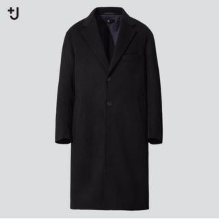 ユニクロ(UNIQLO)の【値引き】UNIQLO +J カシミヤブレンドオーバーサイズチェスターコート 黒(チェスターコート)