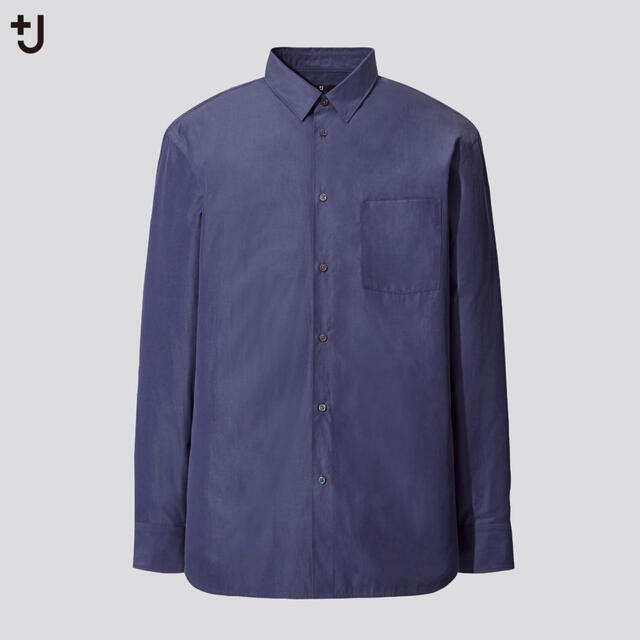 UNIQLO(ユニクロ)の新品未使用 UNIQLO +J スーピマコットンレギュラーフィットシャツ L 青 メンズのトップス(シャツ)の商品写真