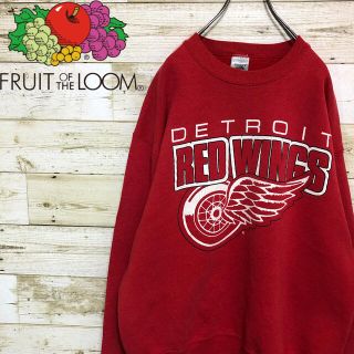 【USA製】フルーツオブザルーム RED WINGS プリント スウェット(スウェット)