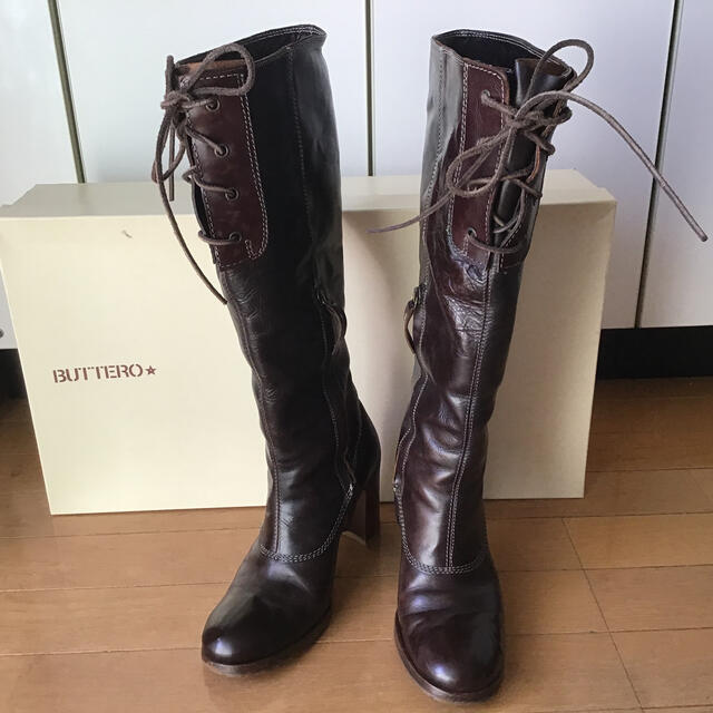 シルバー金具 BRUNO PREMI☆本革ショートブーツ☆37☆23.5☆試着のみ