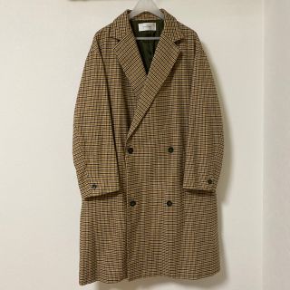 サンシー(SUNSEA)のチェックロングコート(チェスターコート)