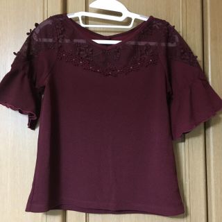 マジェスティックレゴン(MAJESTIC LEGON)のMAJESTIC LEGON フラワービジュープルオーバー(カットソー(半袖/袖なし))