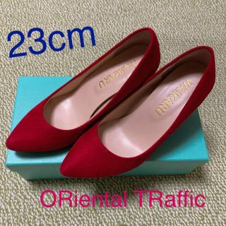 オリエンタルトラフィック(ORiental TRaffic)の【美品】オリエンタルトラフィック　WA!KARU パンプス　23cm レッド(ハイヒール/パンプス)