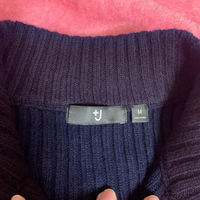 メンズ+J UNIQLO ミドルゲージリブフルジップセーター