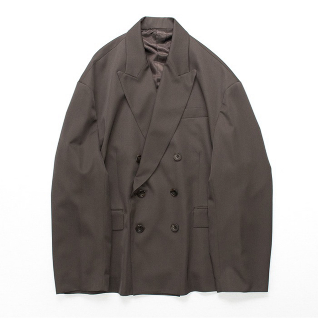 stein 20ss double breasted jacket brown