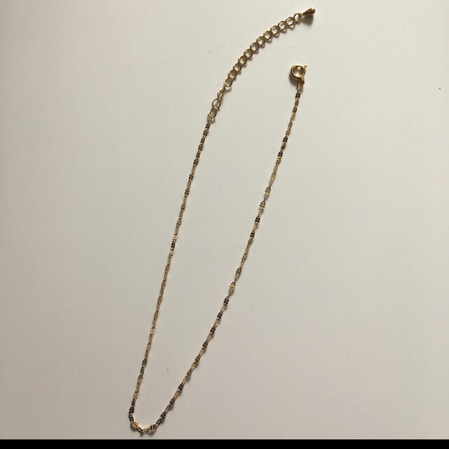 マッドゴールドの華奢チョーカー ハンドメイドのアクセサリー(ネックレス)の商品写真
