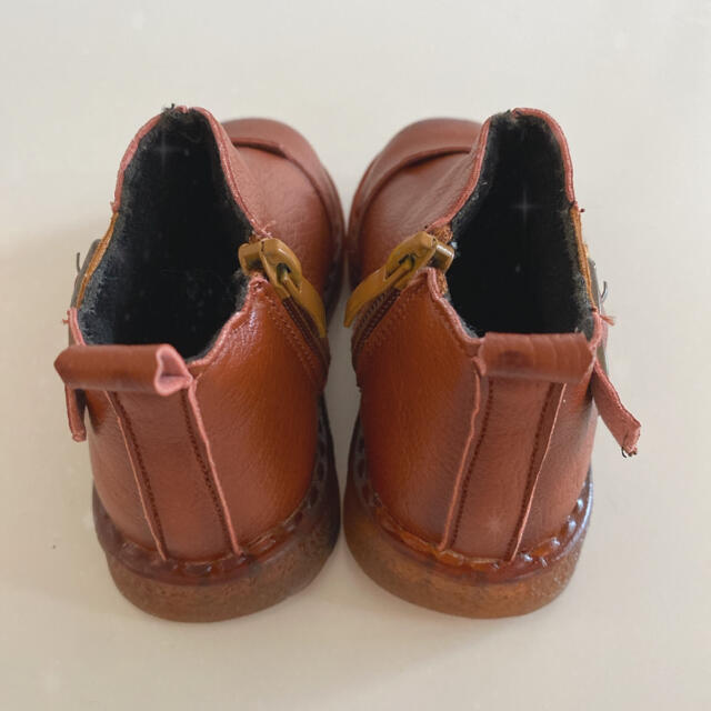 ベビー　ブーツ　♡　キッズ　ブラウン　シューズ　靴　革 キッズ/ベビー/マタニティのベビー靴/シューズ(~14cm)(ブーツ)の商品写真