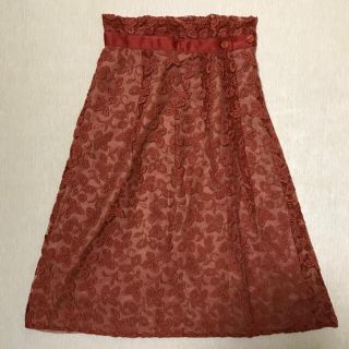 ジルスチュアート(JILLSTUART)のチチル様専用JILLSTUART 　総レース　刺繍　タイトスカート(ひざ丈スカート)