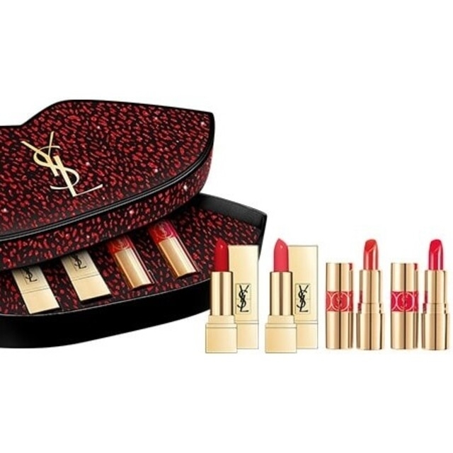 Yves Saint Laurent Beaute(イヴサンローランボーテ)の【完売品】イヴサンローラン ノエル ミニ リップボックスセット クリスマスコフレ コスメ/美容のベースメイク/化粧品(口紅)の商品写真