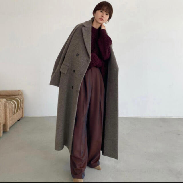 CLANE DOUBLE WOOL LONG COAT BROWN size1ロングコート