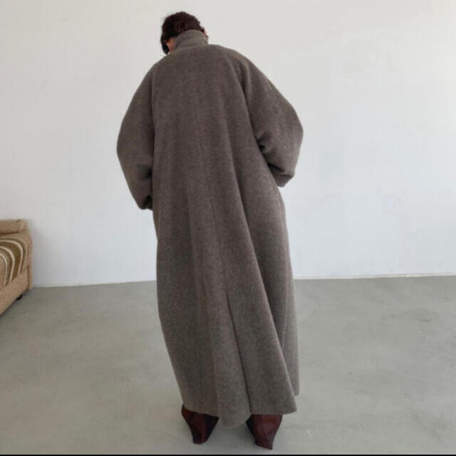 CLANE DOUBLE WOOL LONG COAT BROWN size1 レディースのジャケット/アウター(ロングコート)の商品写真