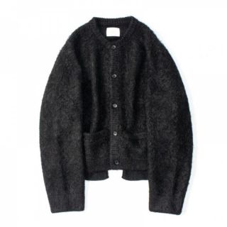 サンシー(SUNSEA)のstein 20aw KID MOHAIR CARDIGAN・BLACK(カーディガン)