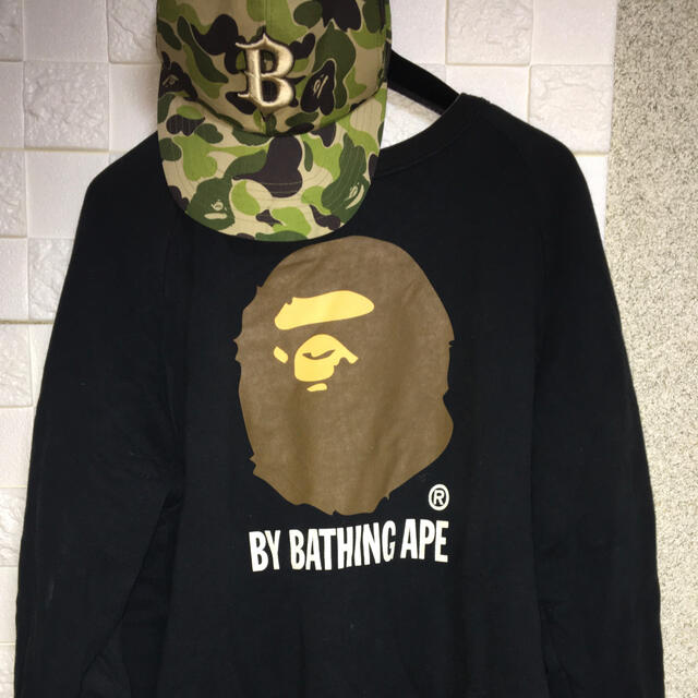 数量は多 APE BATHING A - APEリバーシブル BATHING A スウェット